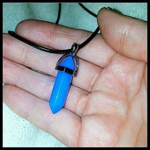 Blue Agate Chakra Stone Healing Necklace